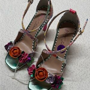 Betsey Johnson Multicolor Floral Heels